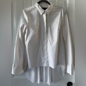 White House Black Market Crisp White Blouse Size 12